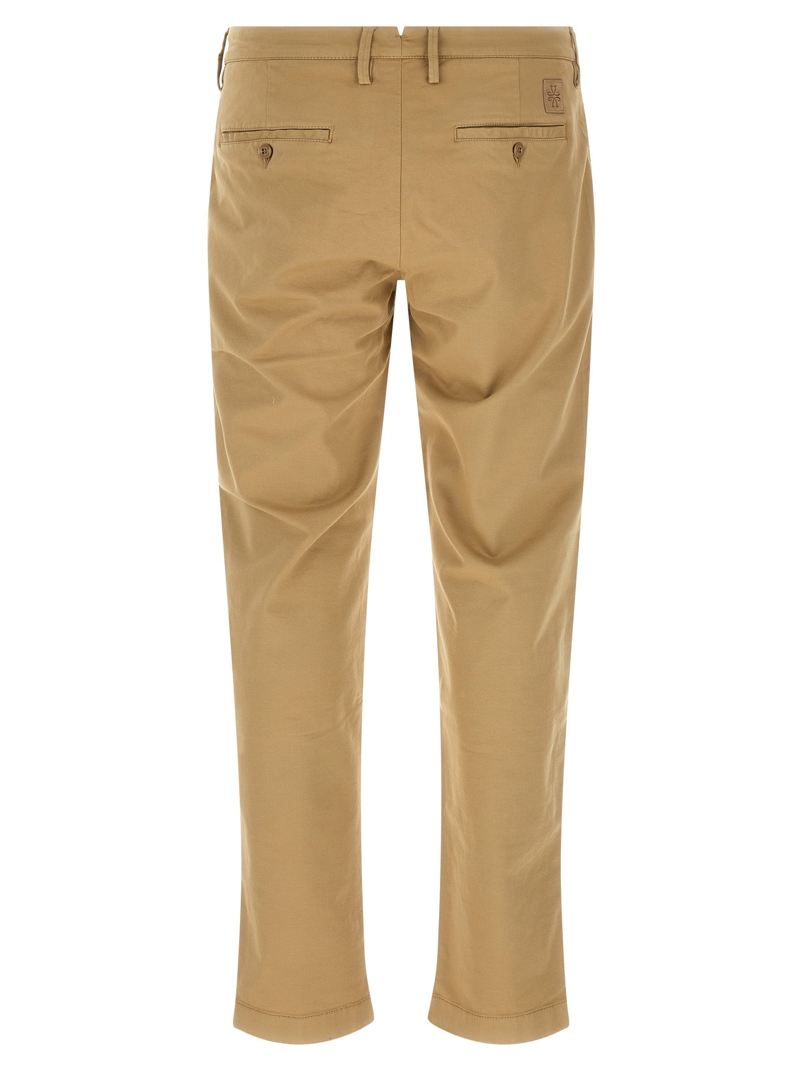 Beige Cotton Chino Pants