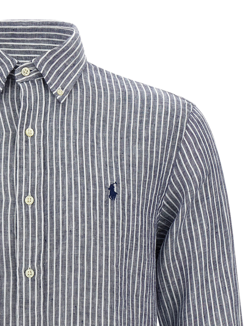 Blue Linen Blouse
