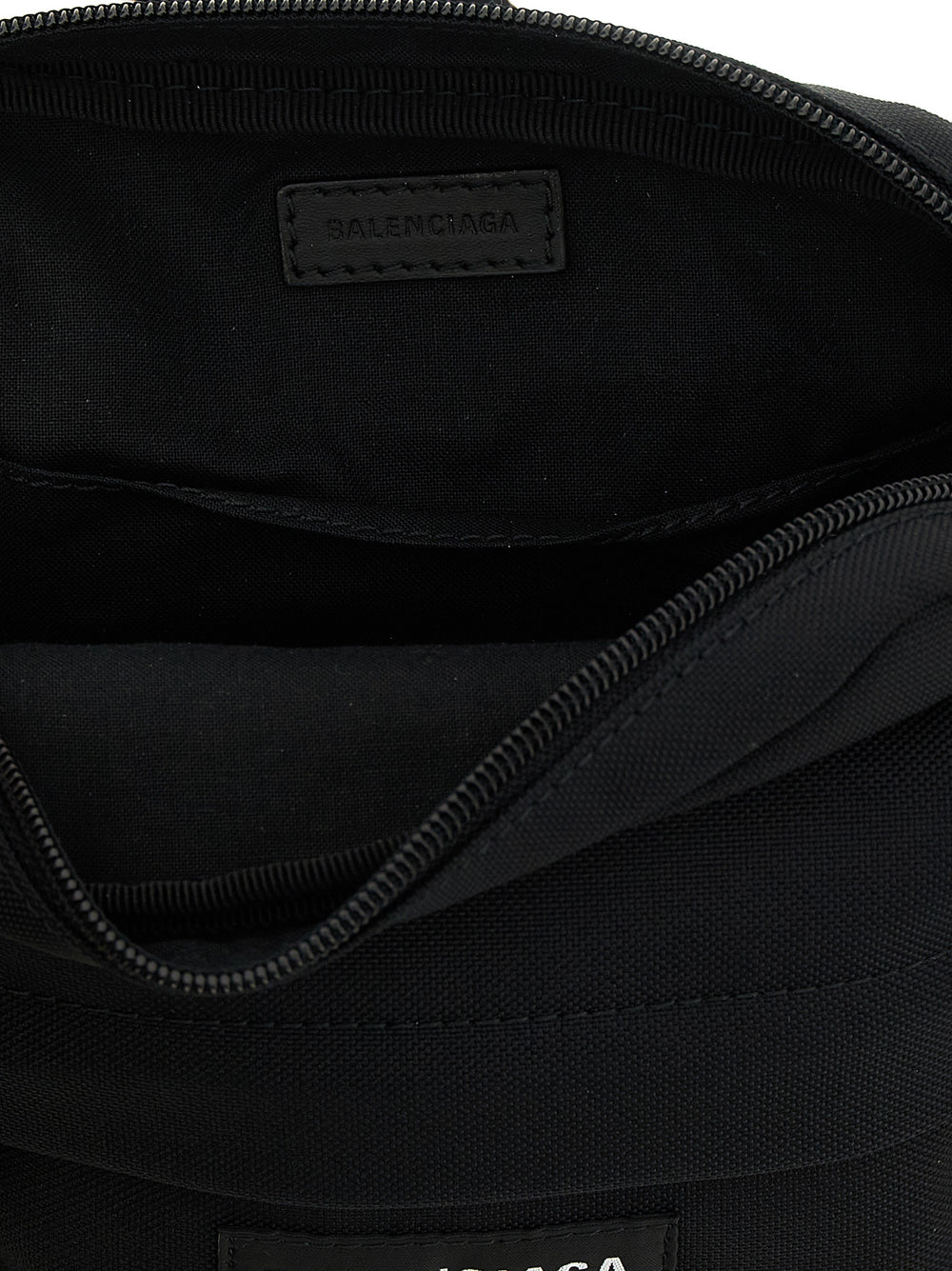 Black Polyamide Crossbody Bag