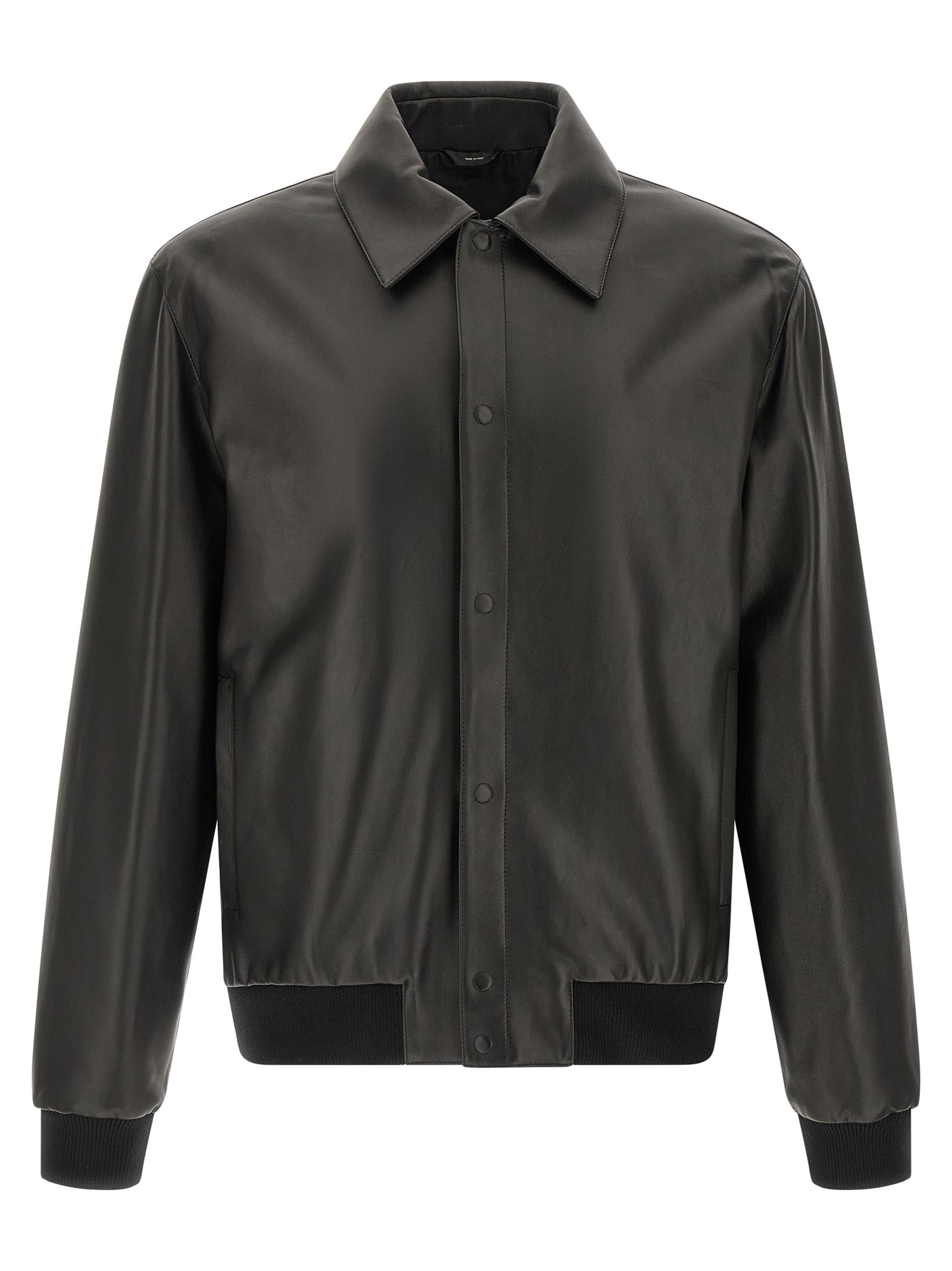 Black Lamb Leather Leather Jacket mens luxury fashion - Mens Edit