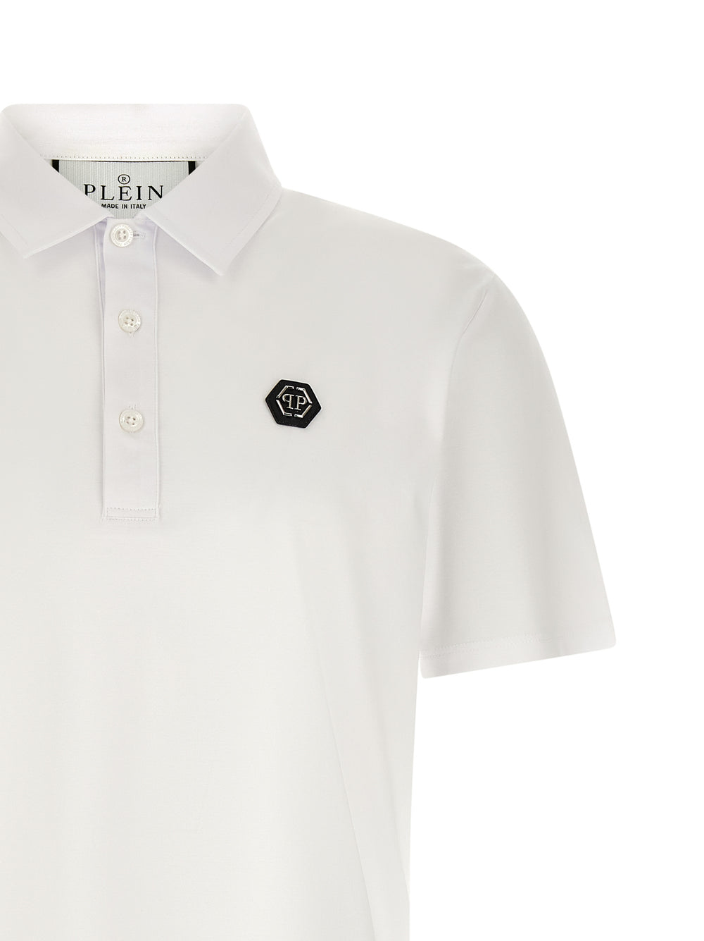 White Cotton Polo Shirt
