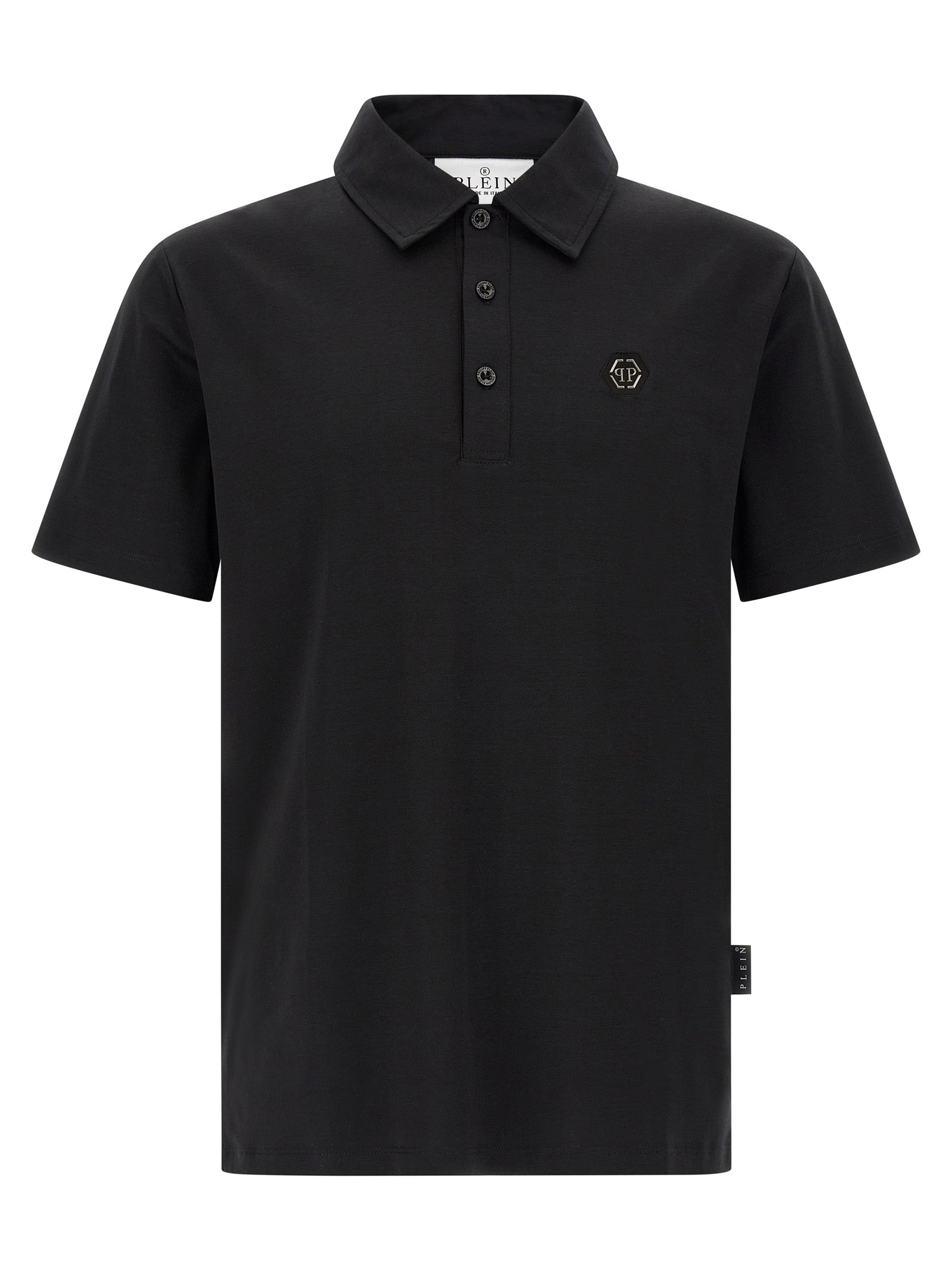 Black Cotton Polo Shirt mens luxury fashion - Mens Edit