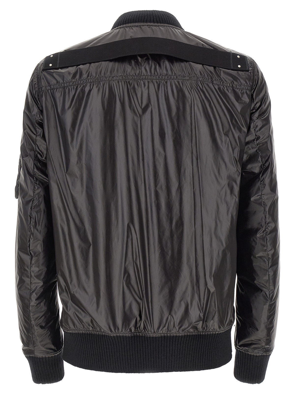 Black Nylon Bomber