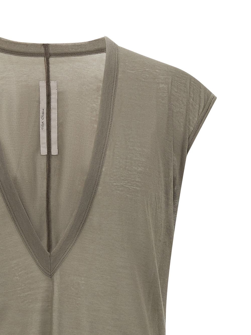 Rick Owens Cotton T-Shirt in Gray