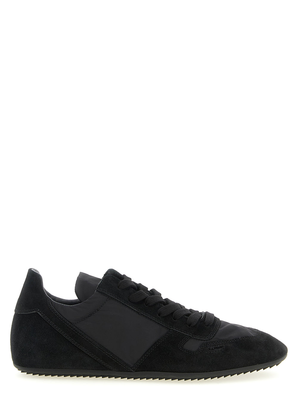 Rick Owens Calfskin Athletic Sneakers in Black