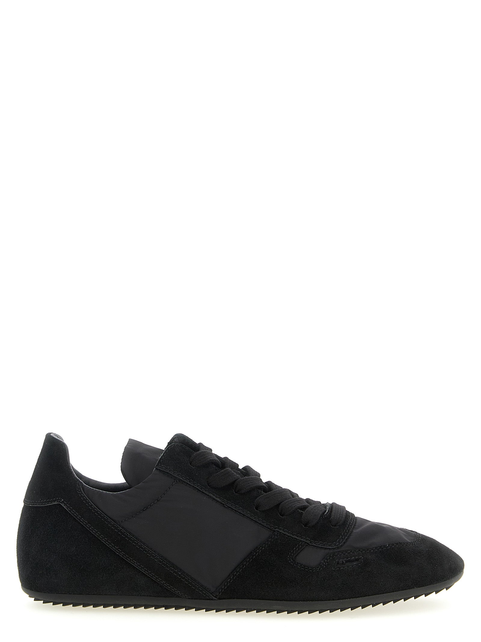 Rick Owens Calfskin Athletic Sneakers in Black