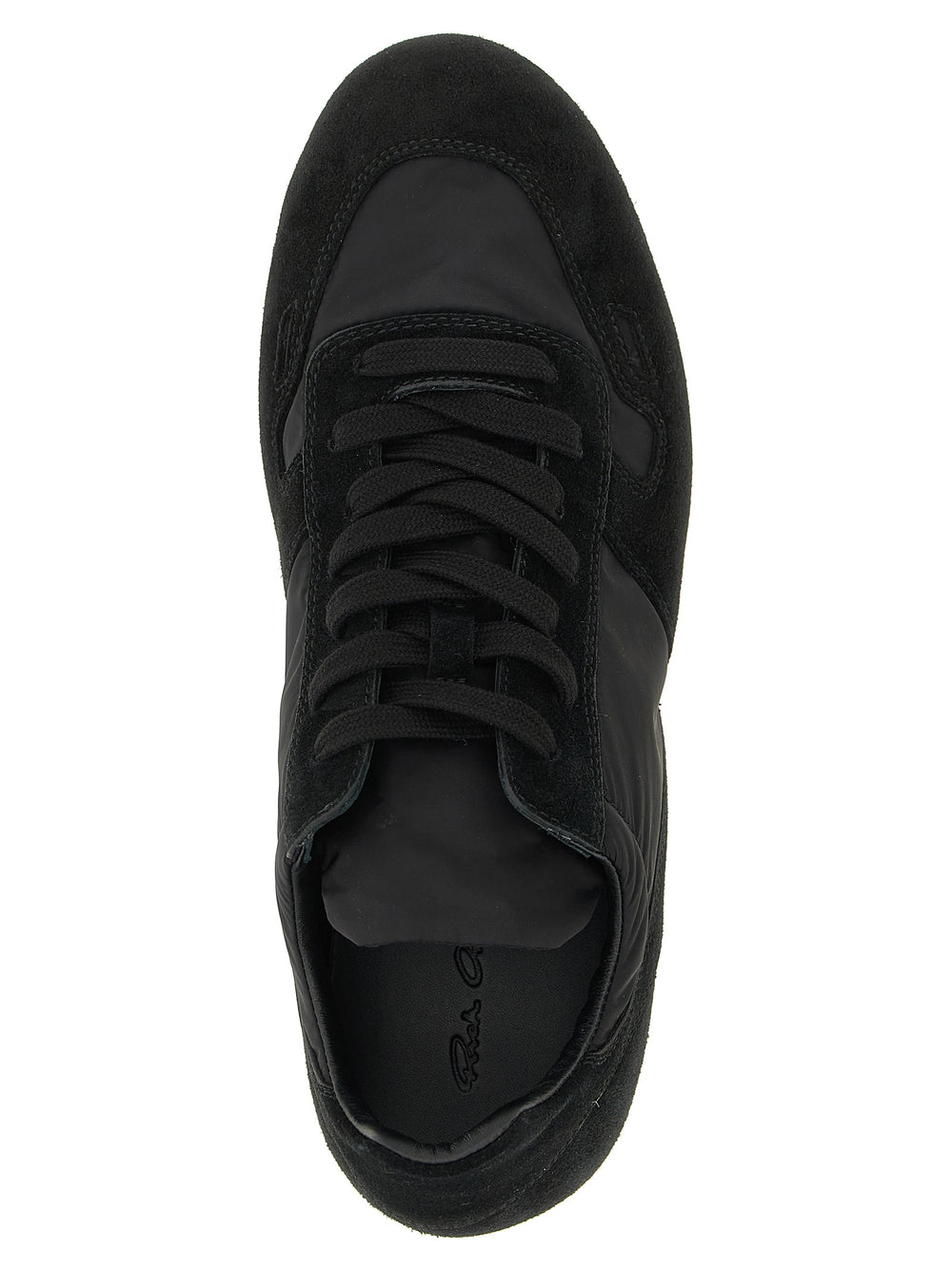 Rick Owens Calfskin Athletic Sneakers in Black