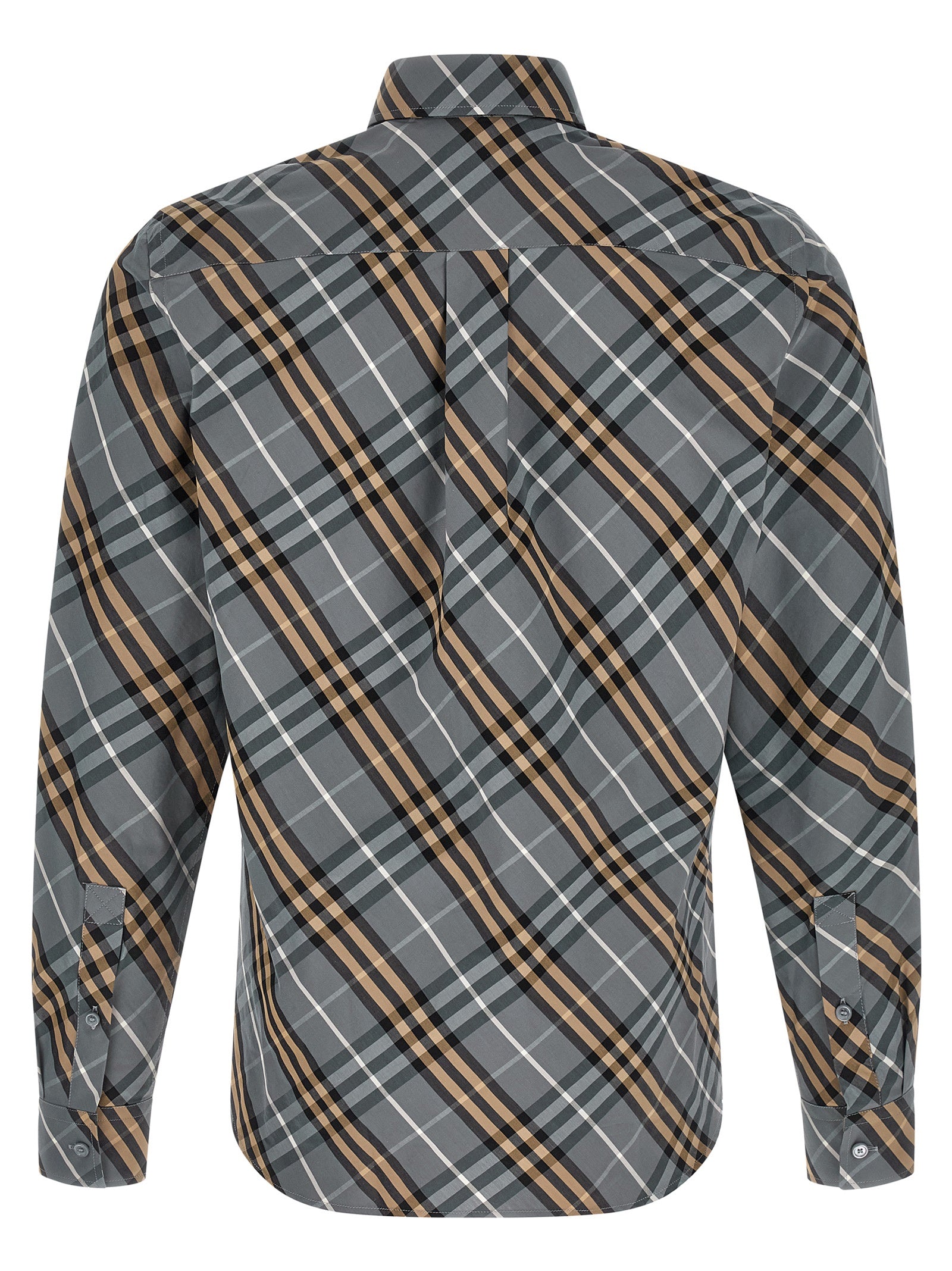 Burberry Cotton Poplin Check Shirt in Multicolour
