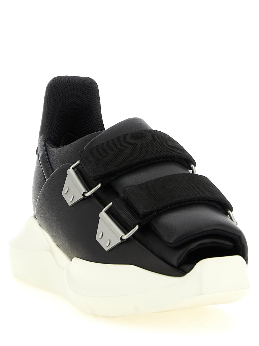 Rick Owens Calfskin Leather Sneakers in Black