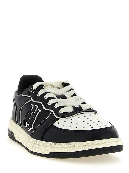 Amiri Bicolor Bovine Leather Low Top Sneakers in White and Black