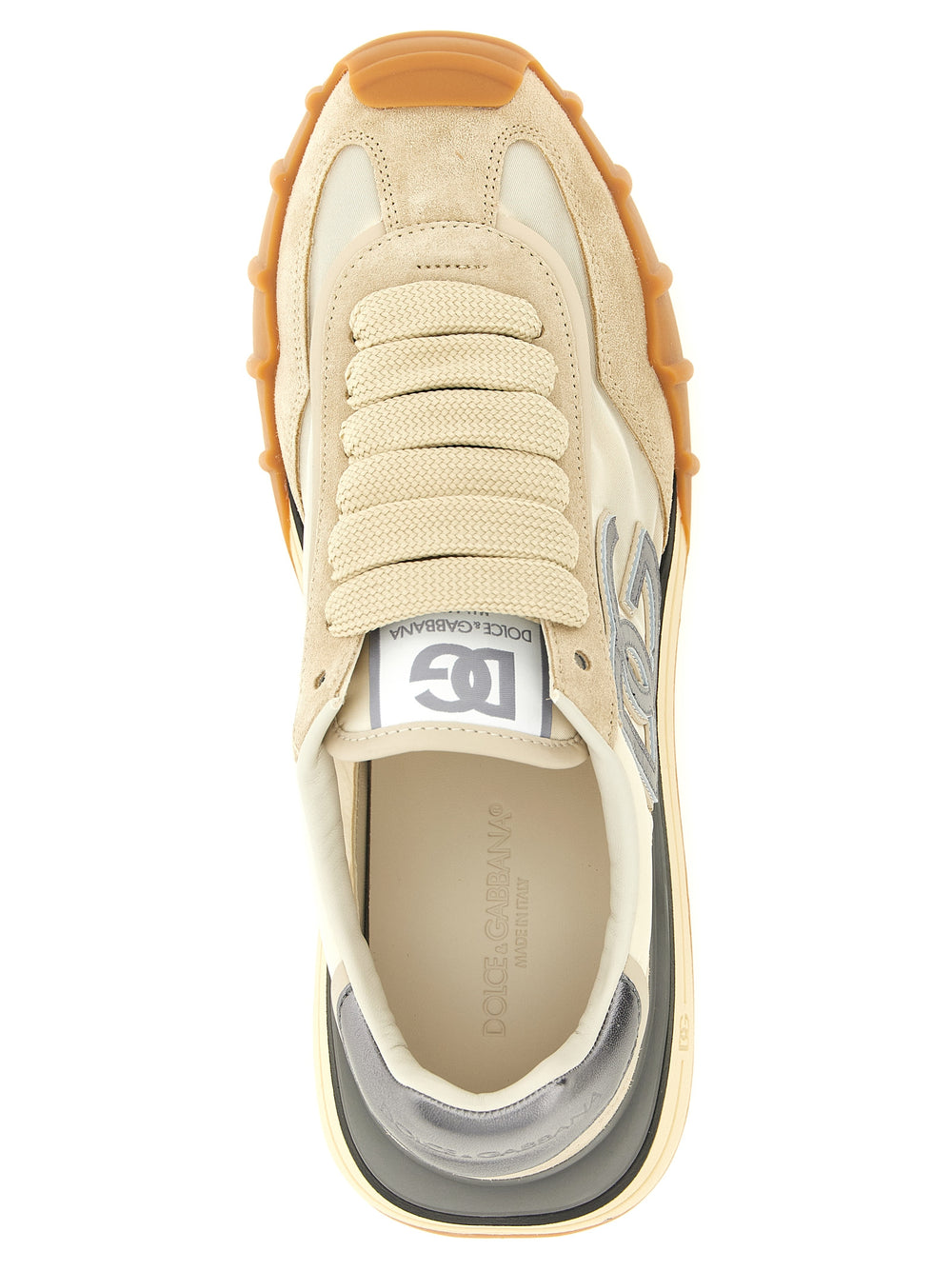 Silver Calfskin Athletic Sneakers