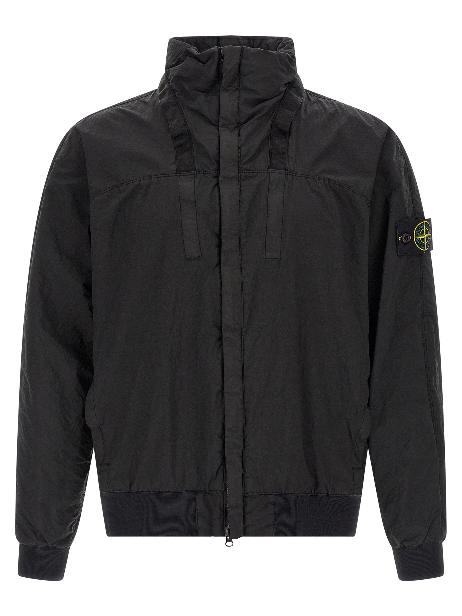 Stone Island Μπουφάν Μπόμπερ από 100% Πολυαμίδιο σε Μαύρο