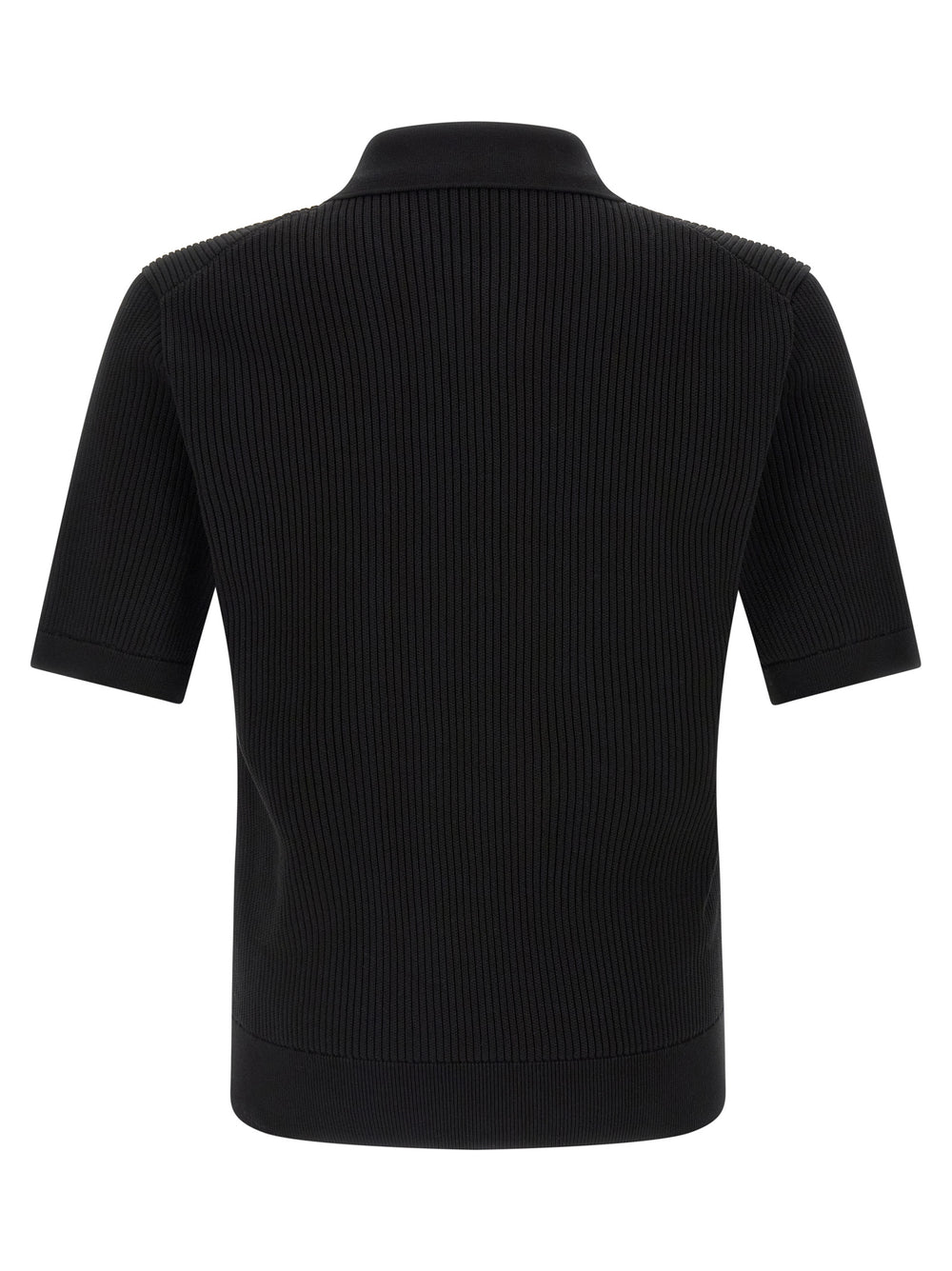 Black Cotton Polo Shirt
