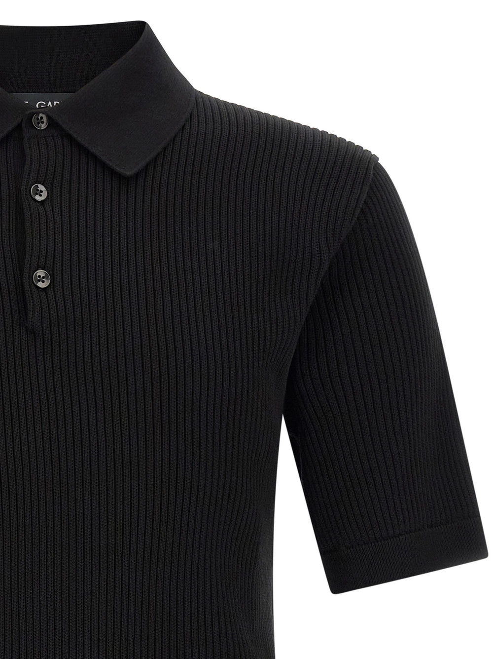 Black Cotton Polo Shirt
