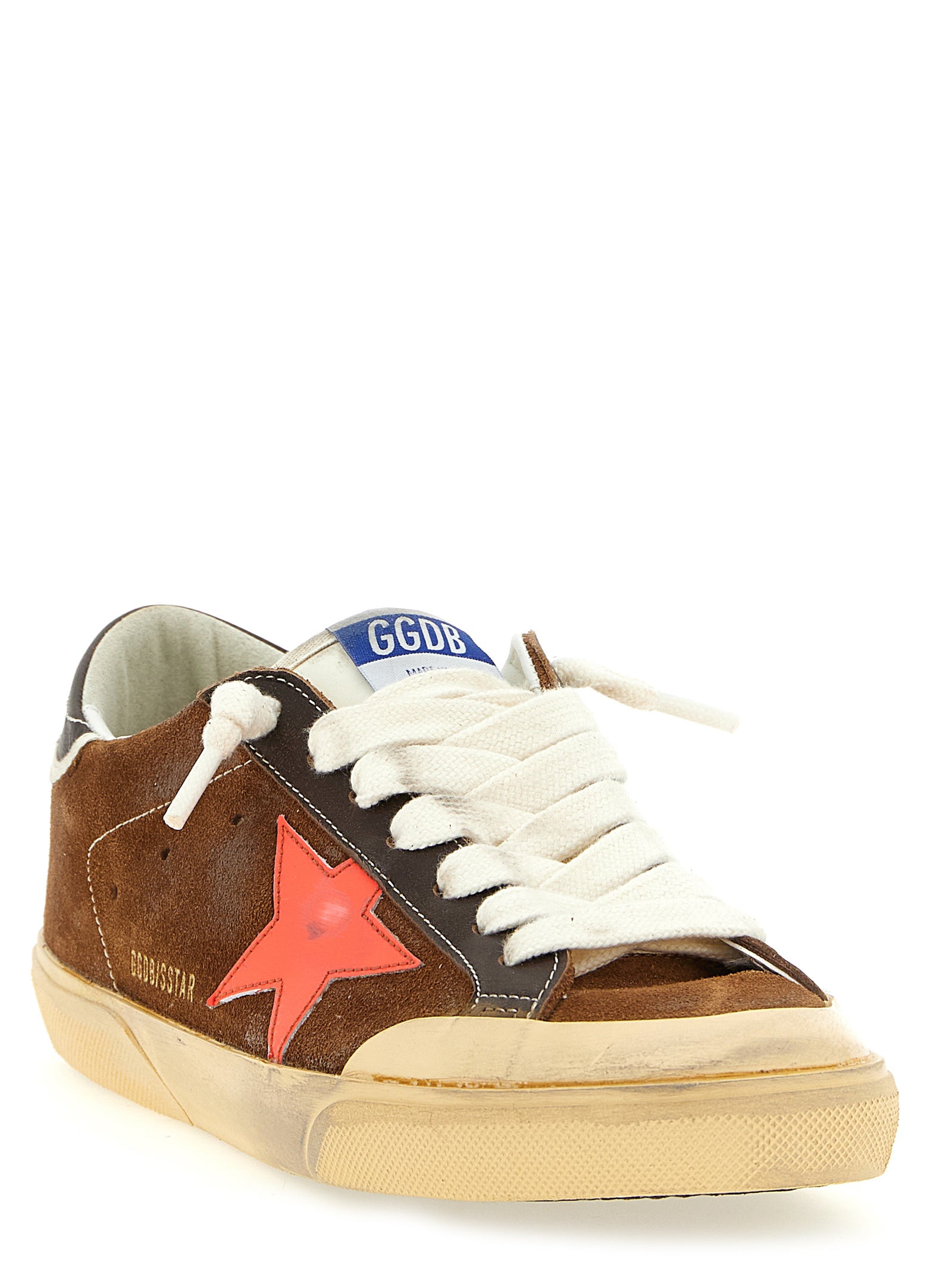 Golden Goose Δερμάτινα Sneakers Super-Star σε Καφέ
