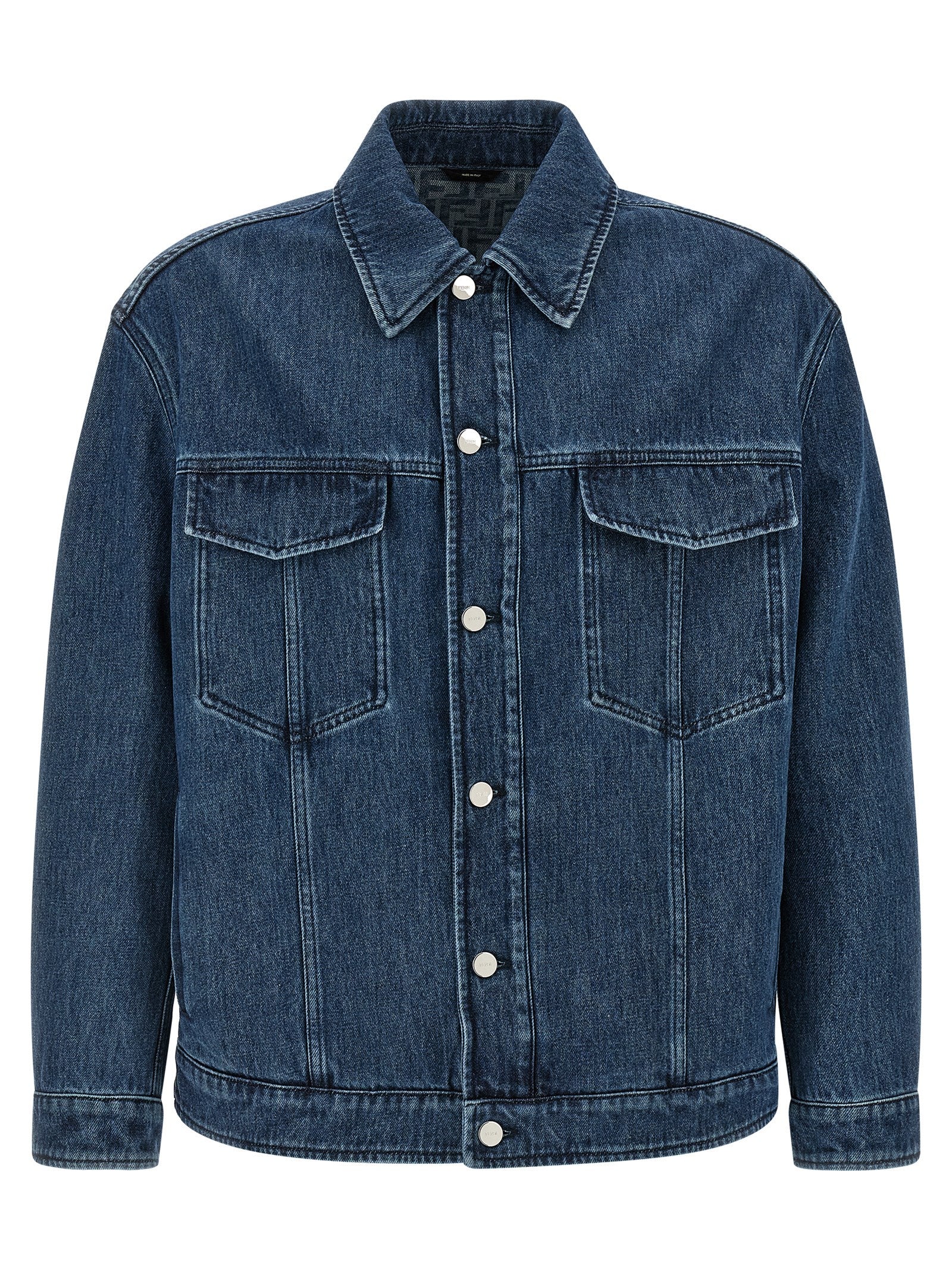 Blue Cotton Denim Jacket mens luxury fashion - Mens Edit