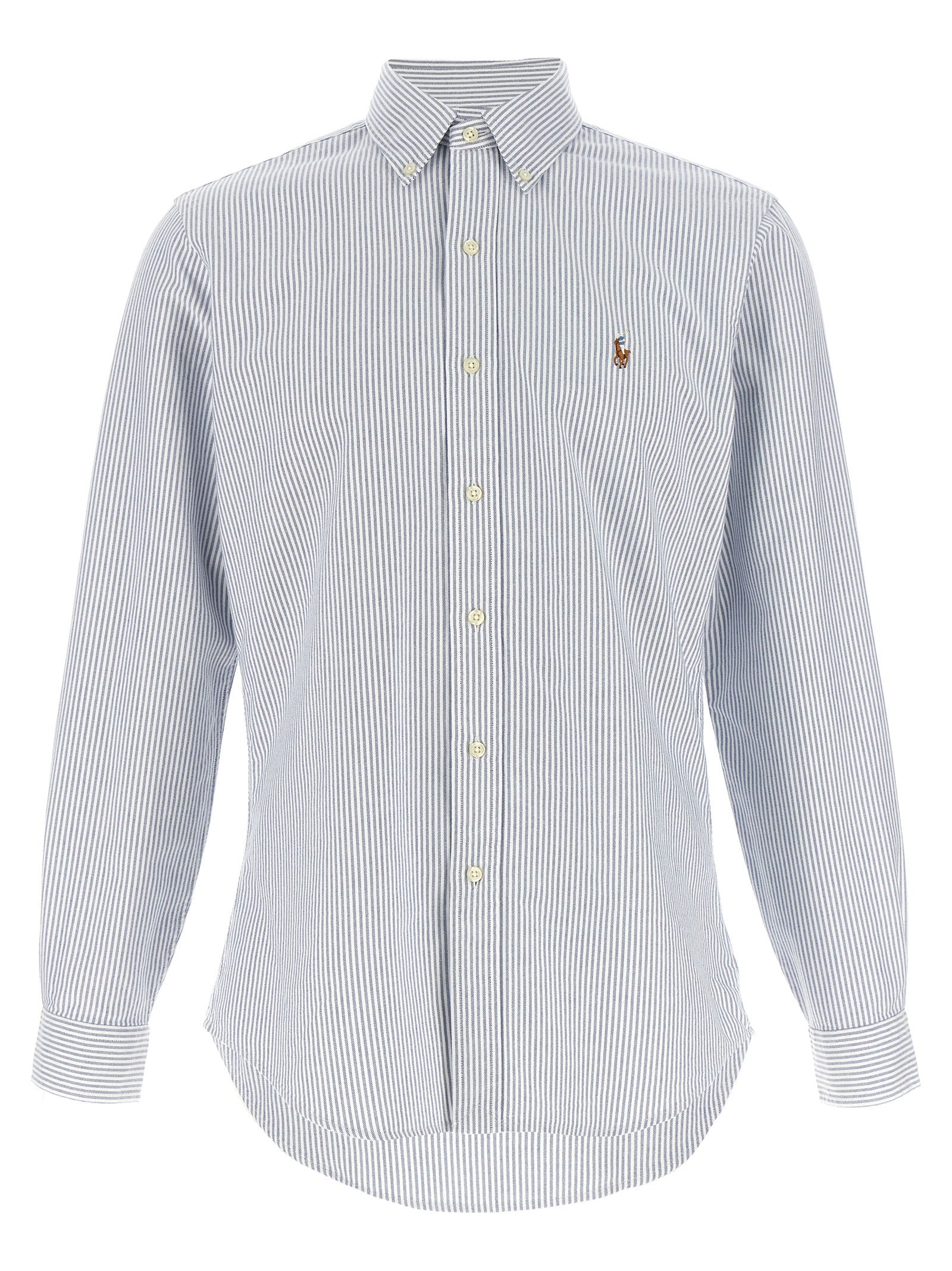 Polo Ralph Lauren Μπλε Βαμβακερό Πουκάμισο
