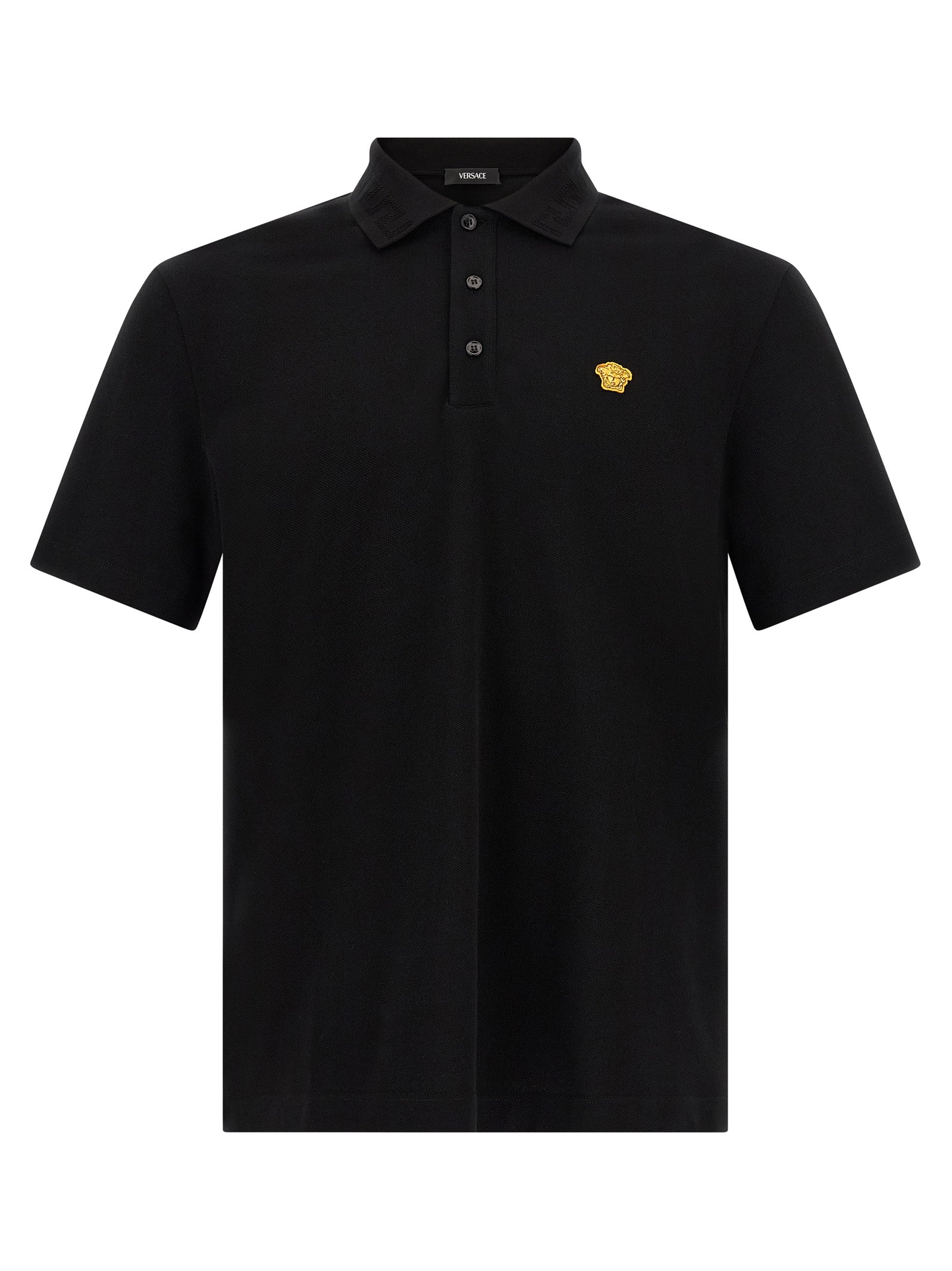 Black Cotton Polo Shirt mens luxury fashion - Mens Edit
