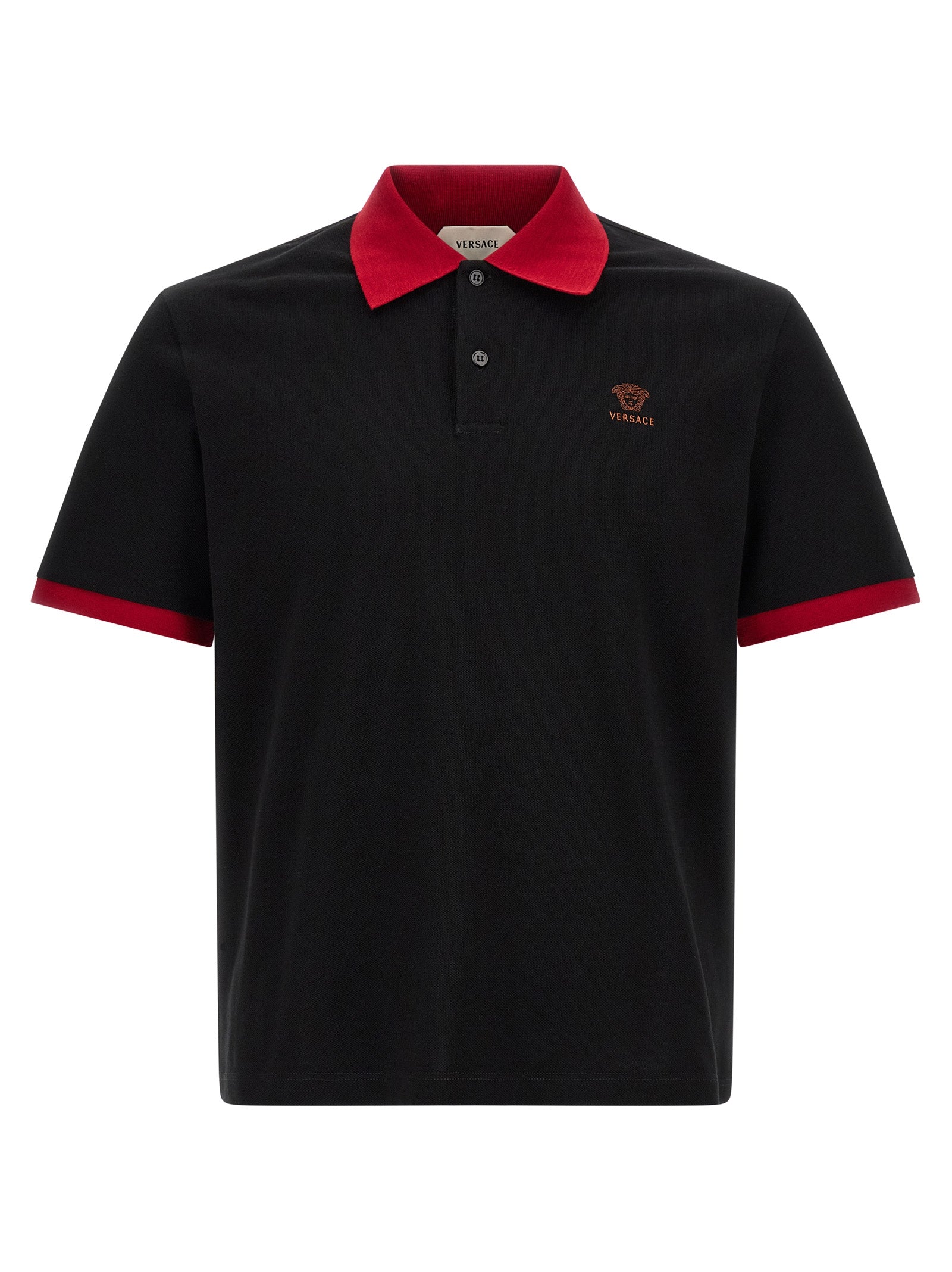 Black Cotton Polo Shirt mens luxury fashion - Mens Edit