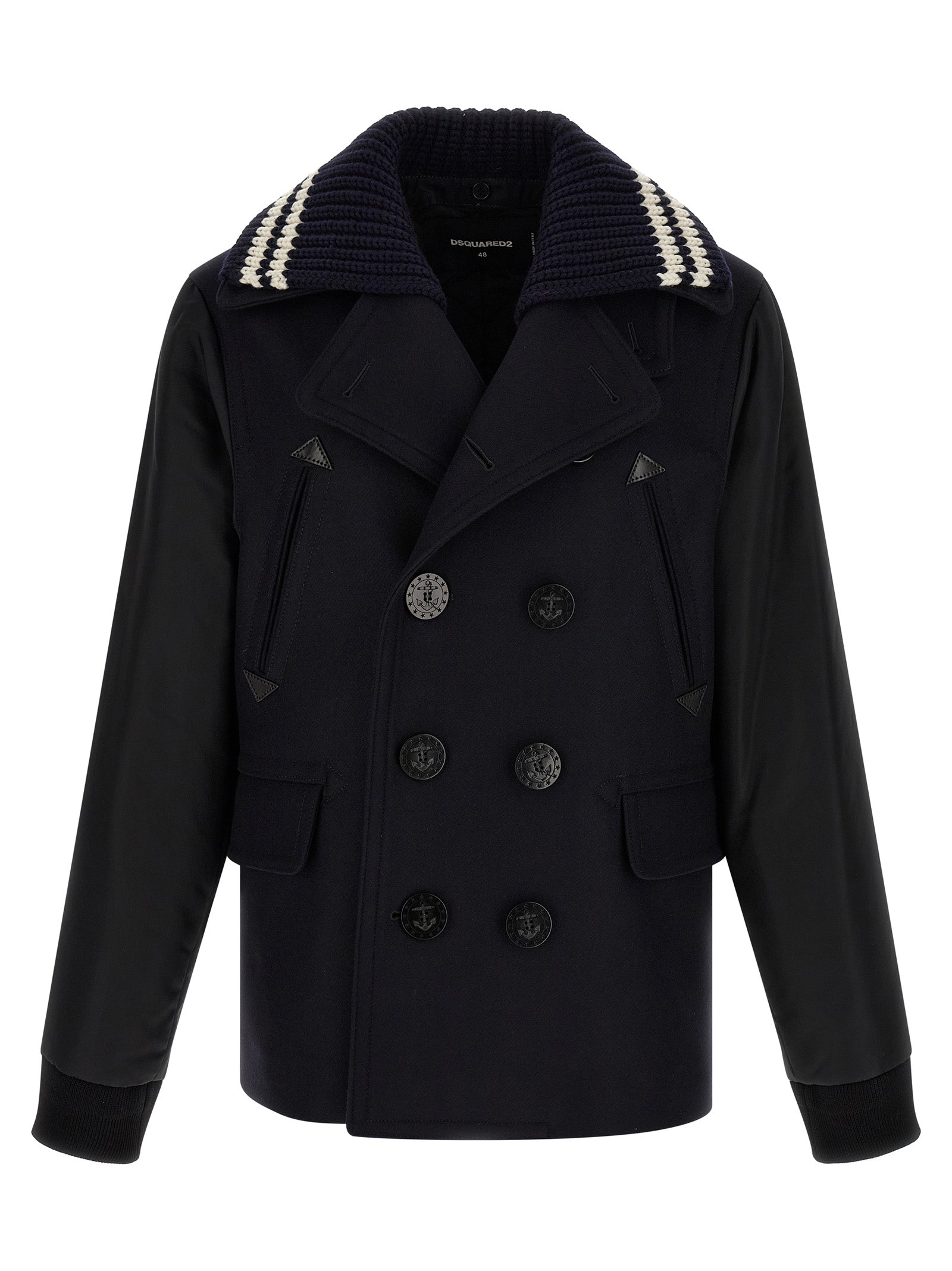 Blue Wool Coat mens luxury fashion - Mens Edit