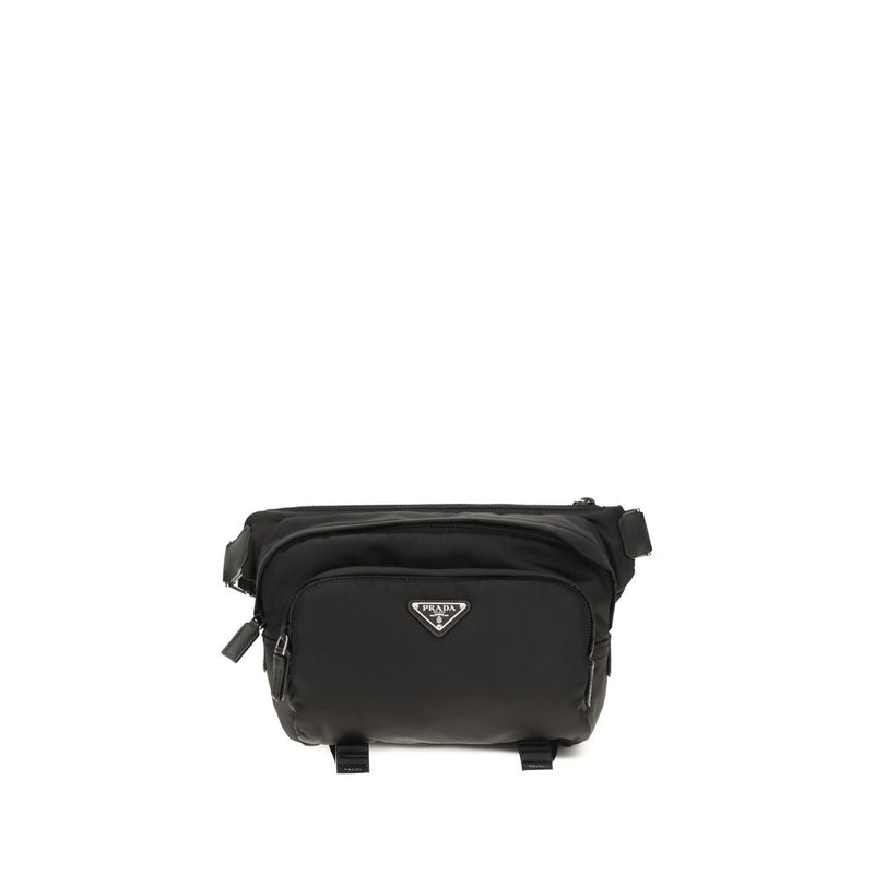 Prada Re-Nylon and Saffiano Shoulder Bag in Black mens luxury fashion - Mens Edit