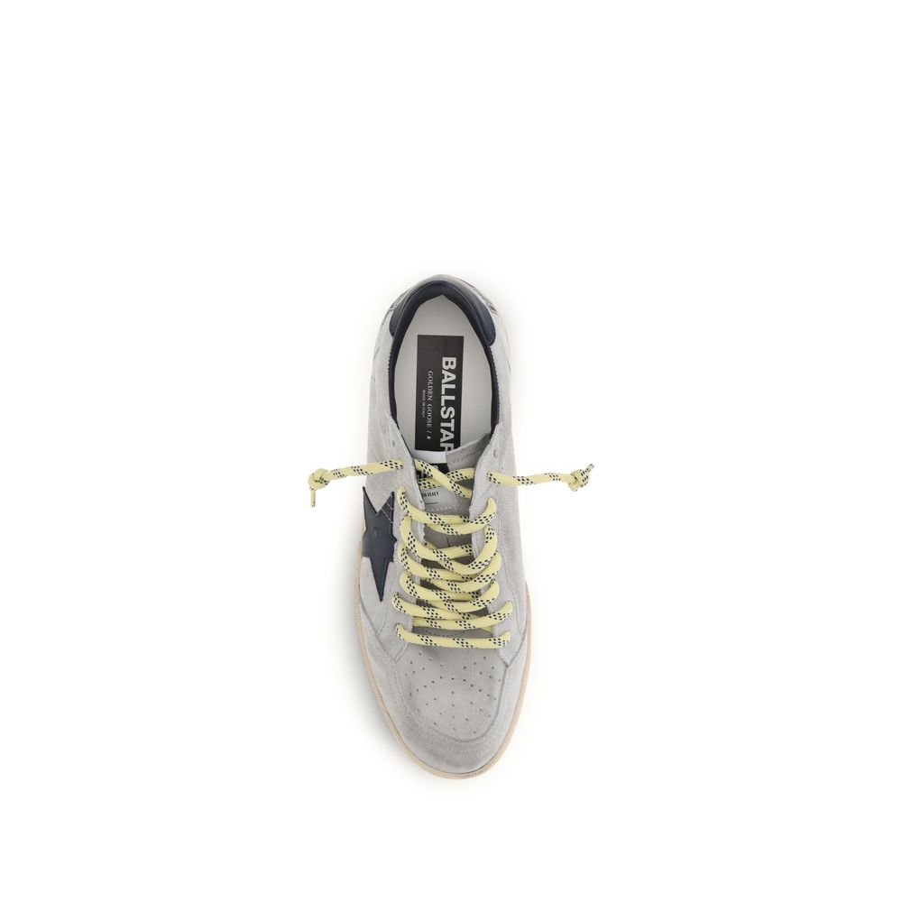 Golden Goose Ball Star Calf Leather Sneakers in Grey