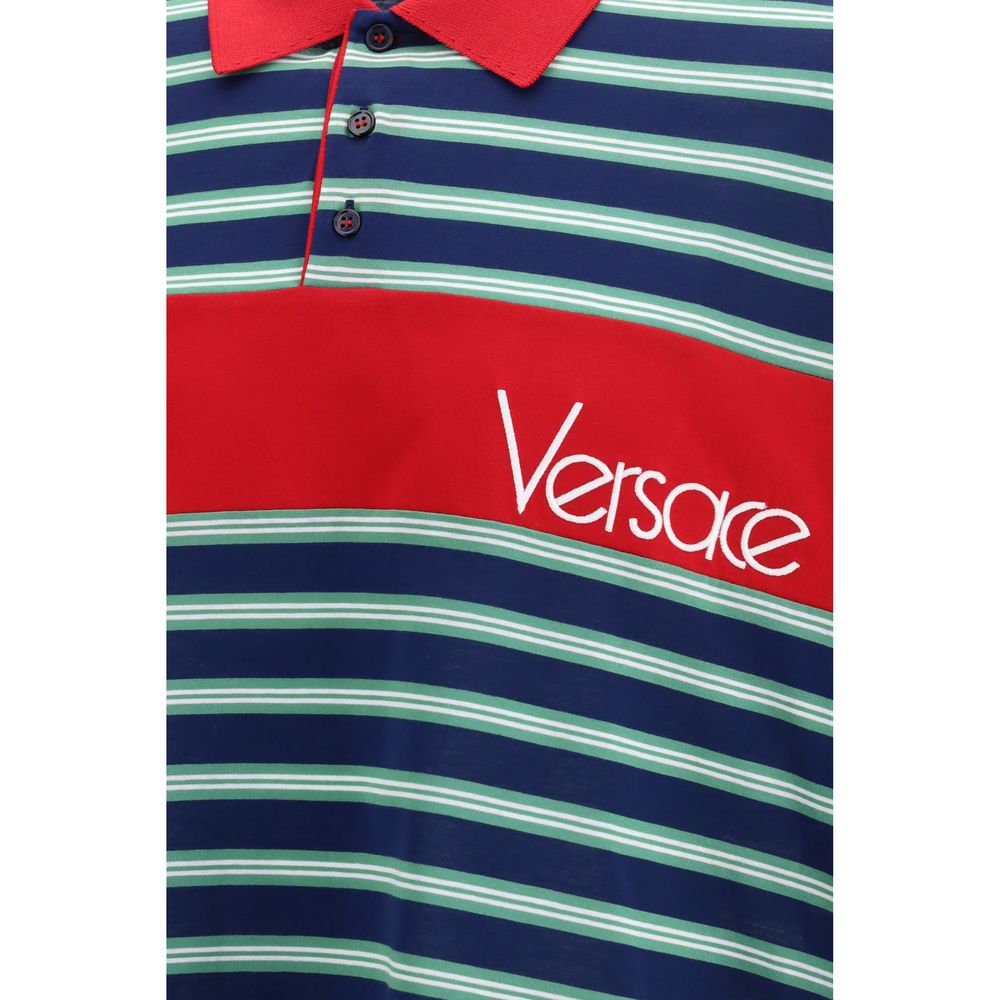 Versace Βαμβακερό Polo σε Πολύχρωμο