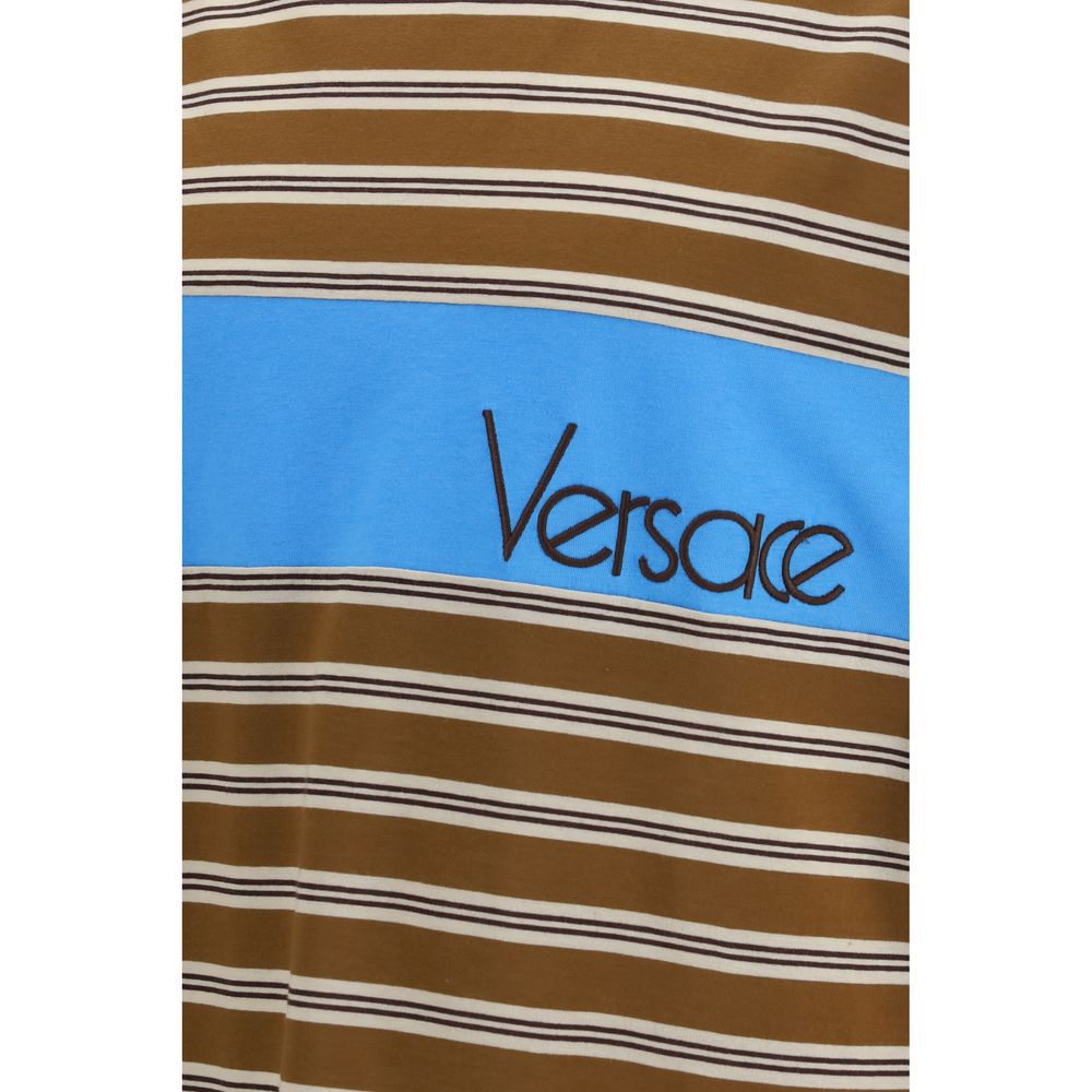Versace Βαμβακερό T-Shirt σε Καφέ