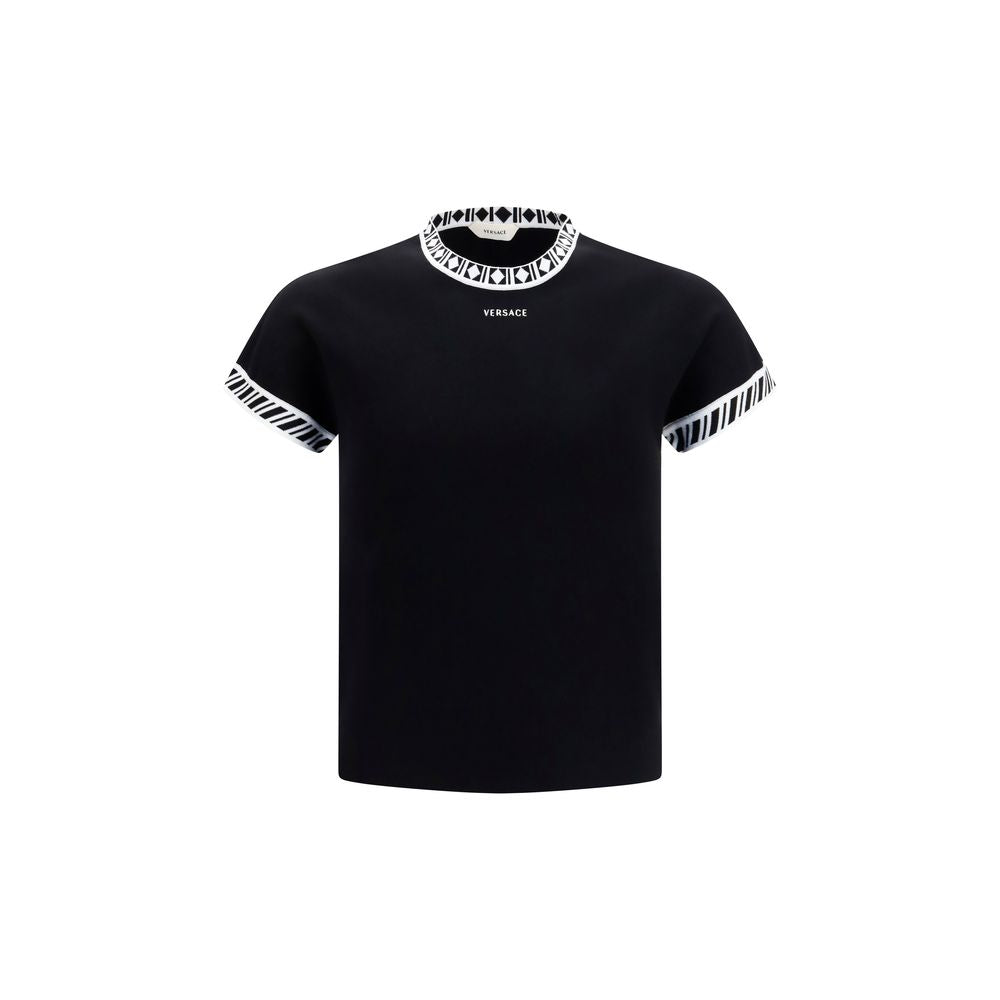 Versace Βαμβακερό T-Shirt σε Μαύρο