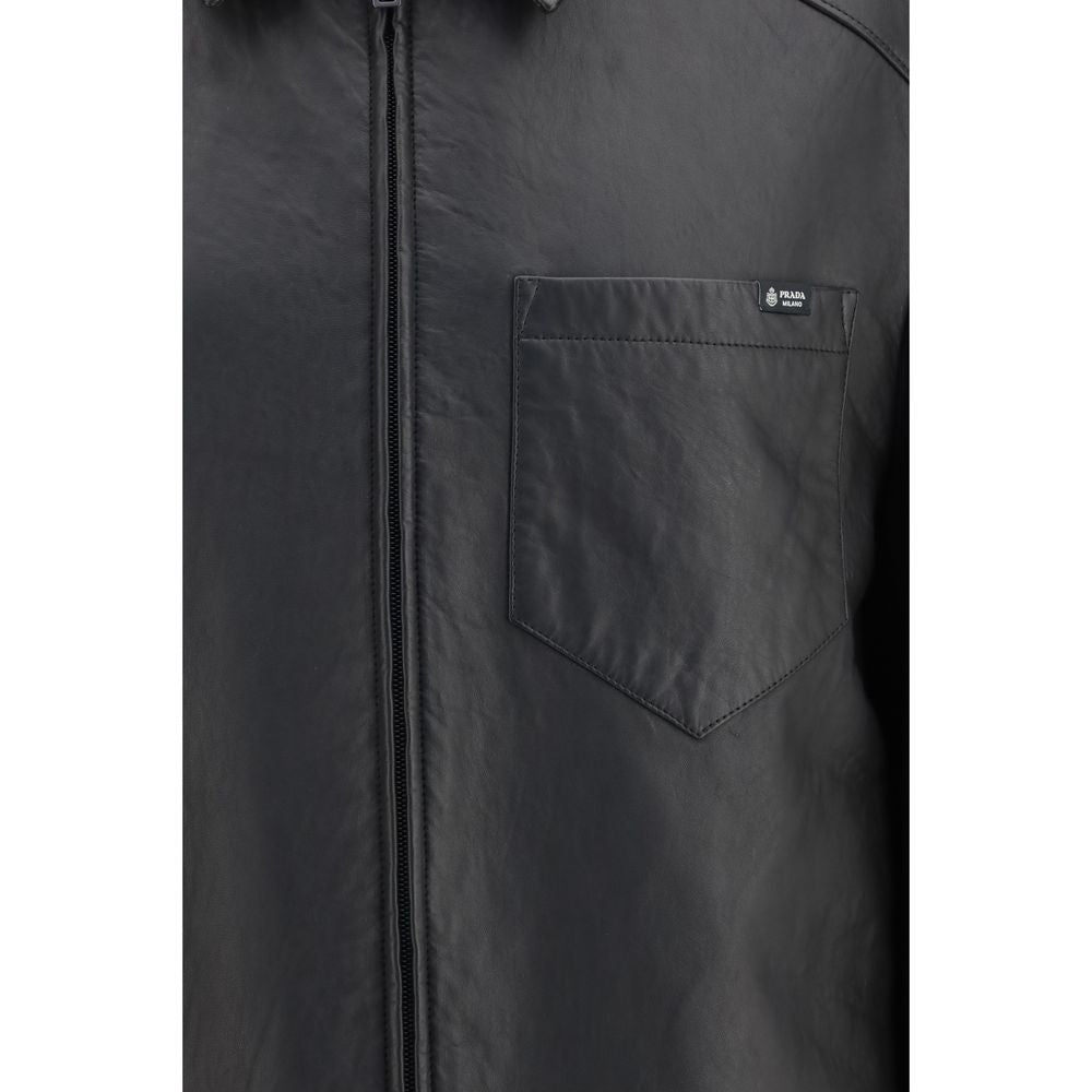 Prada Nappa Leather Jacket in Black