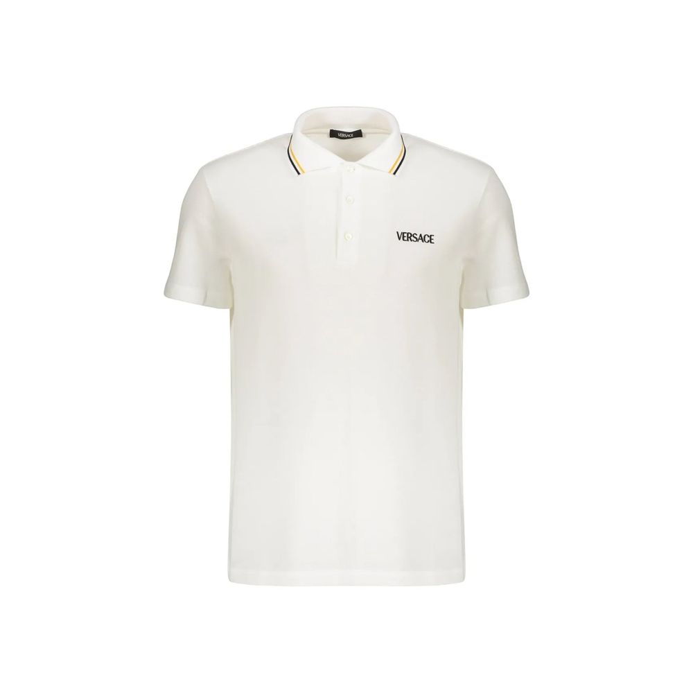 White Cotton Polo Shirt mens luxury fashion - Mens Edit