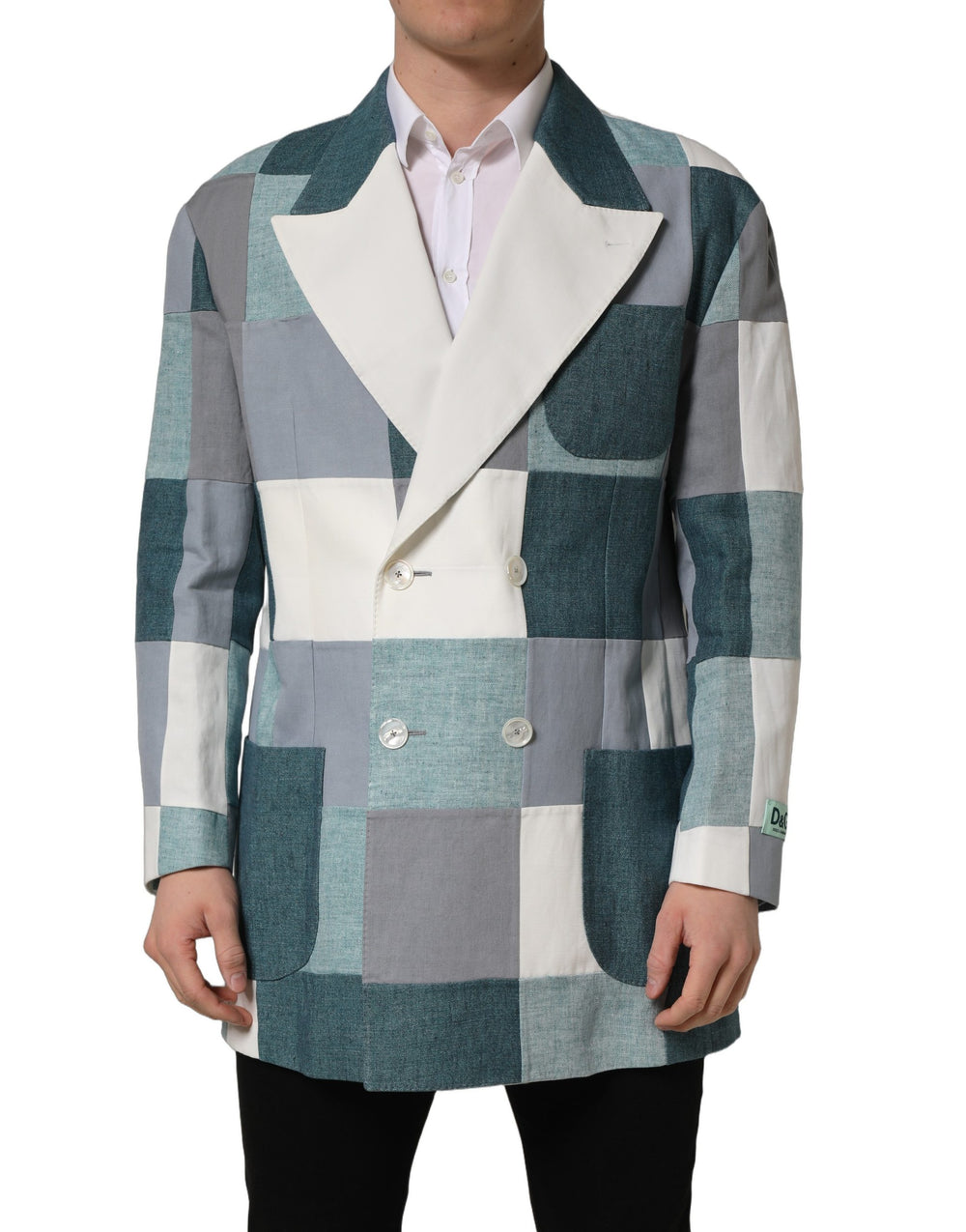 Dolce & Gabbana Blazer από λινό Patchwork σε Πολύχρωμο