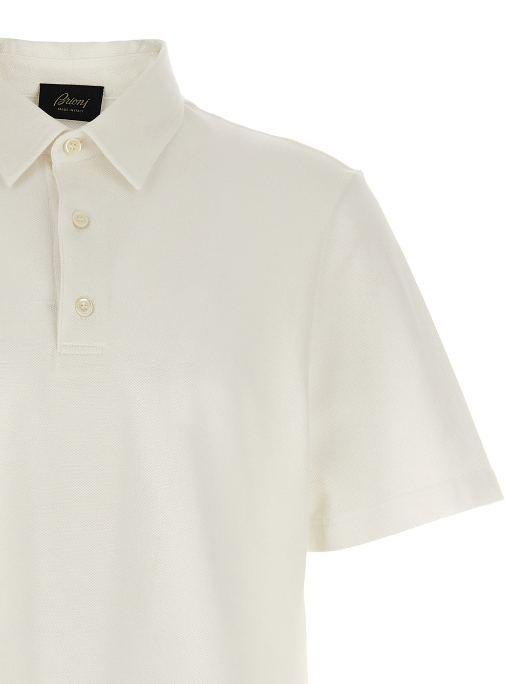 Brioni 100% Cotton Polo Shirt in White