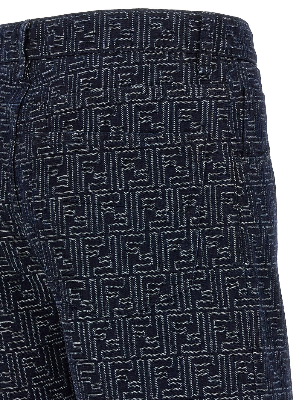 Blue Cotton Bermuda Shorts