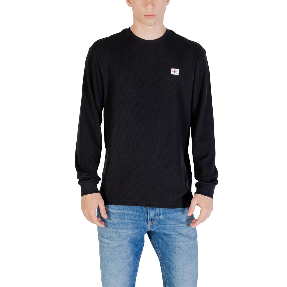 Black Cotton Long Sleeve T-Shirt mens luxury fashion - Mens Edit