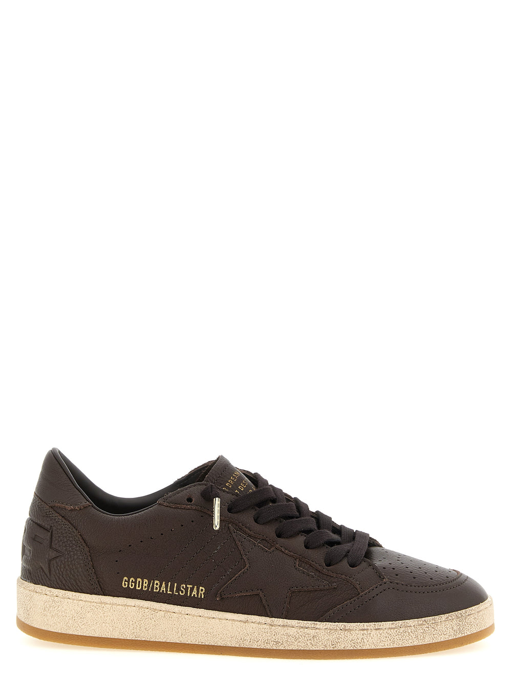 Golden Goose Δερμάτινα Sneakers 'Ball Star' σε Καφέ