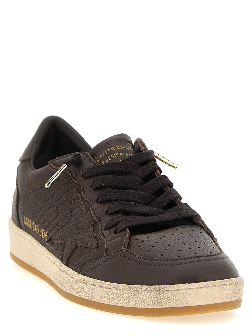 Golden Goose Δερμάτινα Sneakers 'Ball Star' σε Καφέ