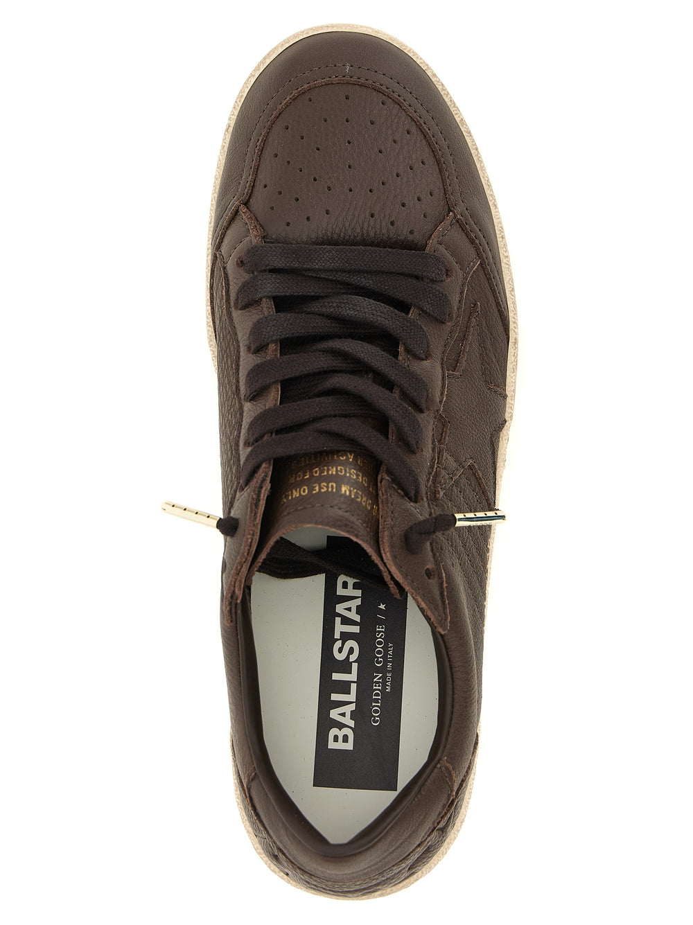 Golden Goose Δερμάτινα Sneakers 'Ball Star' σε Καφέ