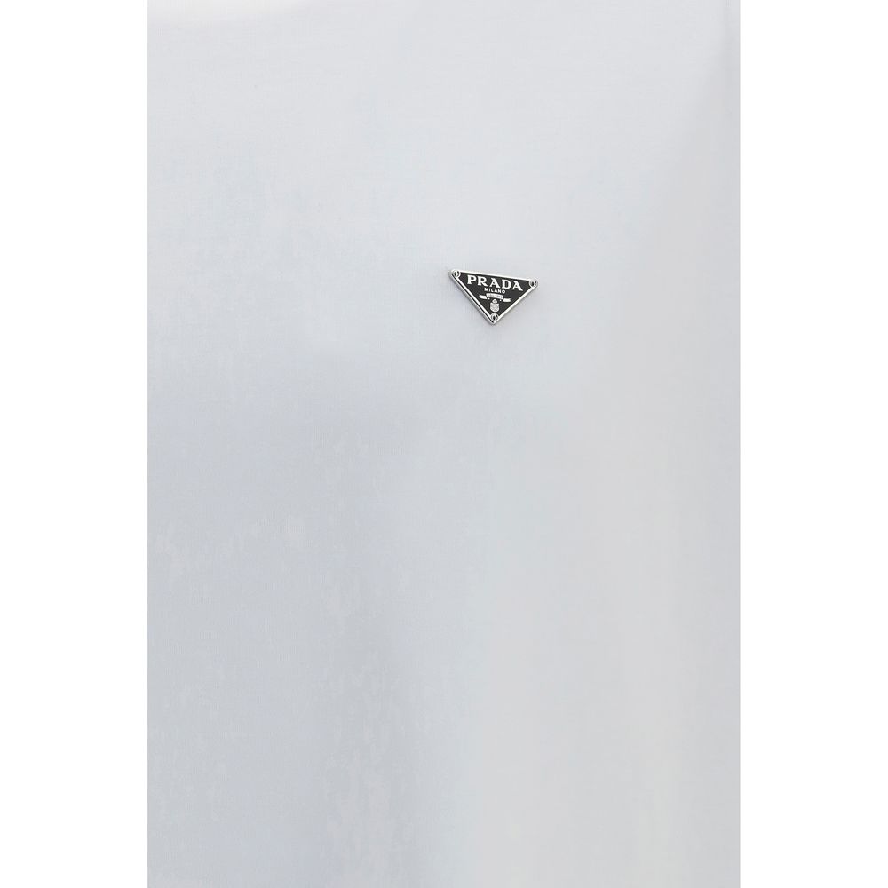 Prada 100% Cotton T-Shirt in White
