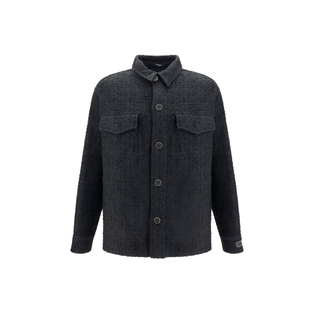 Black Cotton Full-Length Jacket mens luxury fashion - Mens Edit