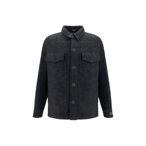 Black Cotton Full-Length Jacket mens luxury fashion - Mens Edit