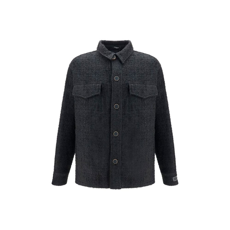 Black Cotton Full-Length Jacket mens luxury fashion - Mens Edit