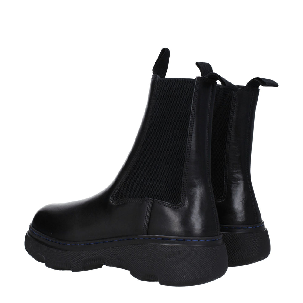 Burberry Leather Ankle Boots in Black