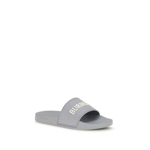 Burberry Slides από 100% καουτσούκ σε Γκρι
