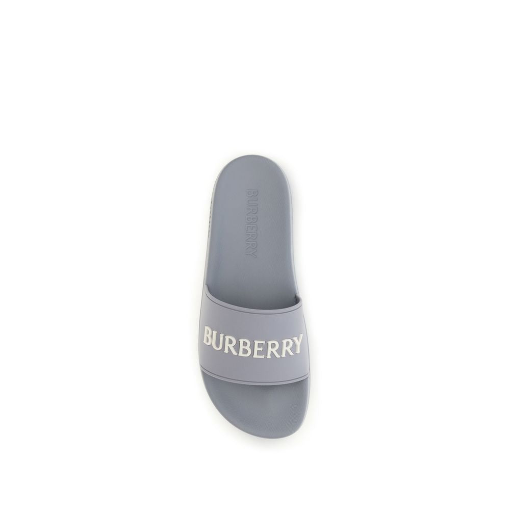 Burberry Slides από 100% καουτσούκ σε Γκρι