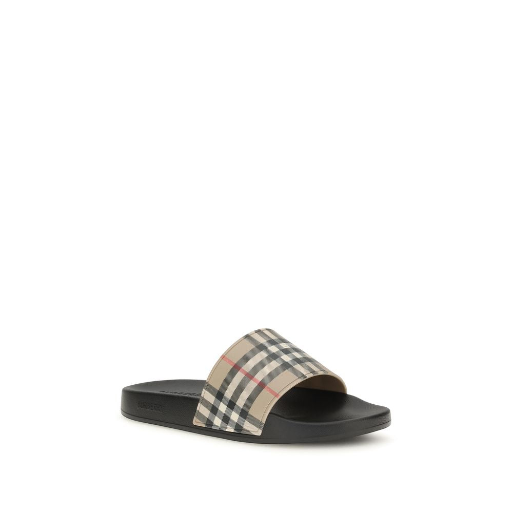 Burberry Rubber Slides in Black
