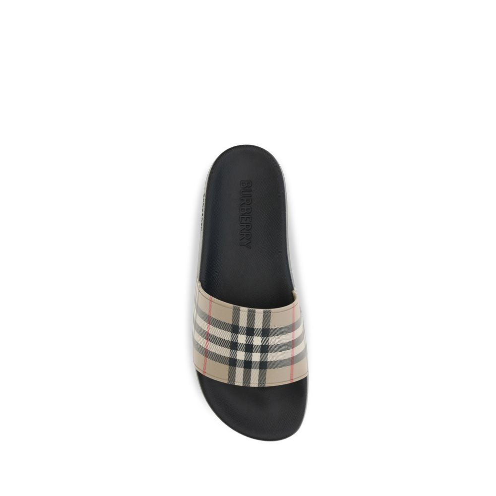 Burberry Rubber Slides in Black