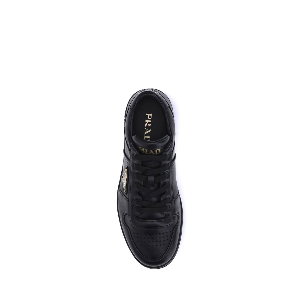 Prada Δερμάτινα Sneakers από δέρμα μοσχαριού σε Μαύρο