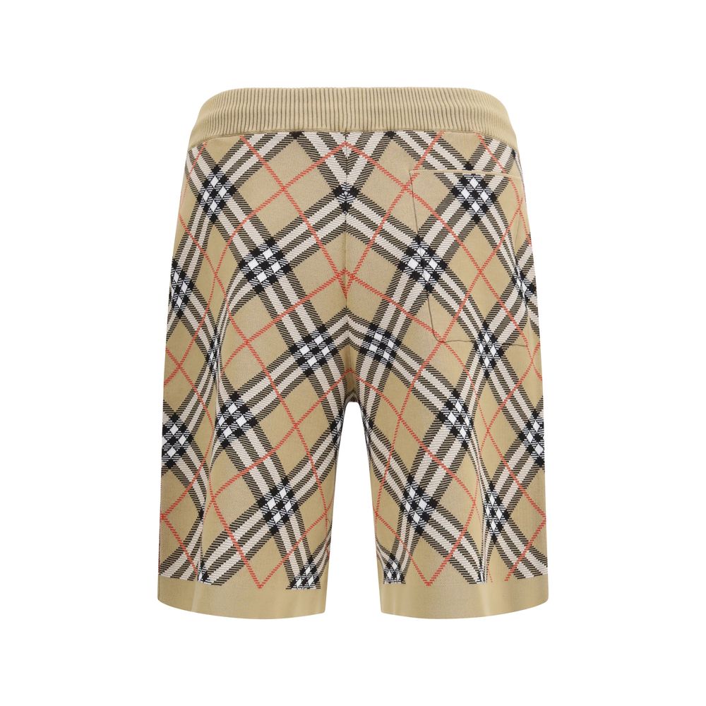 Burberry Βαμβακερό Bermuda Shorts με Check Μοτίβο σε Μπεζ