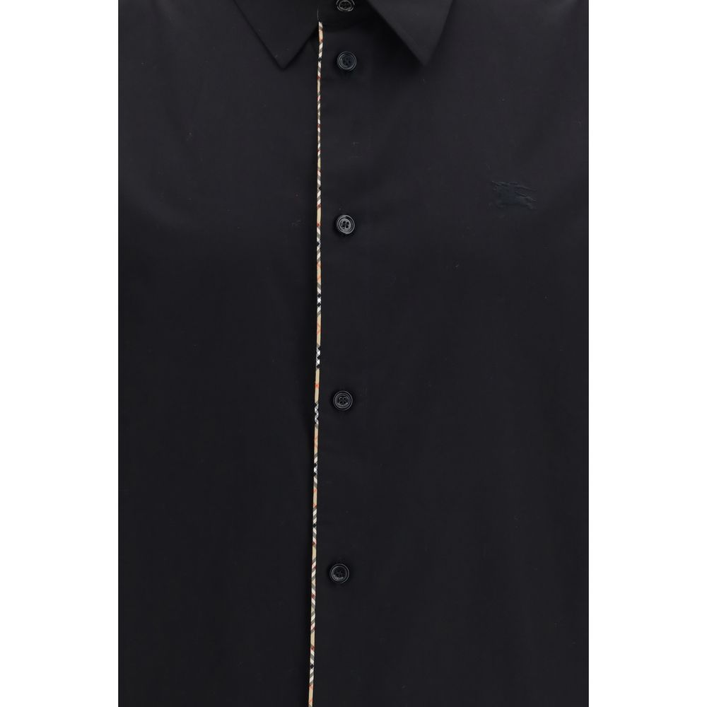 Burberry 100% Cotton Dress Shirt in Black